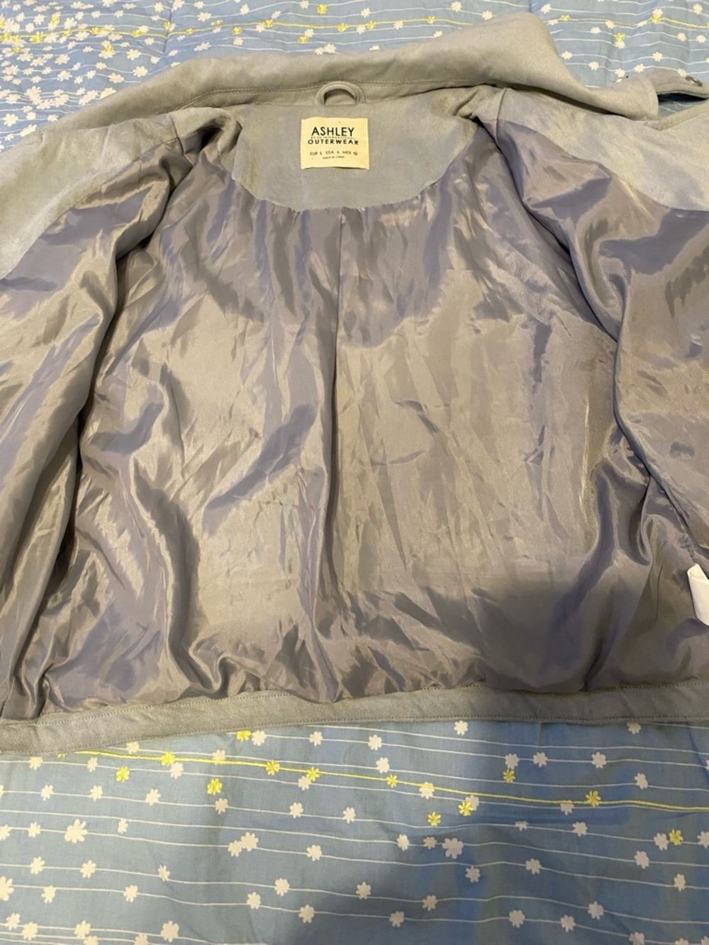 Ashley By 26 International Light Gray Suede Moto Jacket - Picture 8 of 9